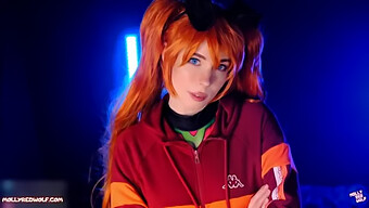 Piszkos orális szex és belső magömlés. Asuka Langley az Evangelion-tól -