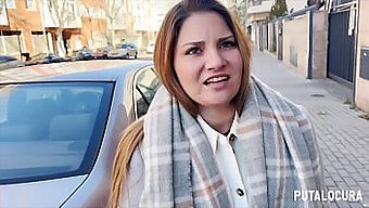 مفاجأة آريا في الهواء الطلق: فتاة إسبانية سمينة يتم القبض عليها ومارس الجنس