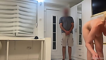 Wife's surprise encounter with delivery man leads to steamy encounter