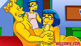 L'incontro sessuale di Barty con la madre del suo amico in un Hentai a tema Simpson